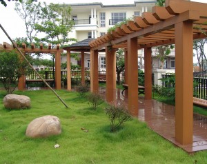 High Weather Resistance Garden Pergola Durable Outdoor Wooden Composite Products